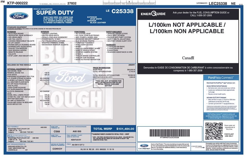 Used 2020 White Ford Platinum image 2