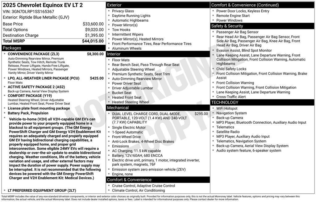 Used 2025 Riptide Blue Metallic Chevrolet LT image 4