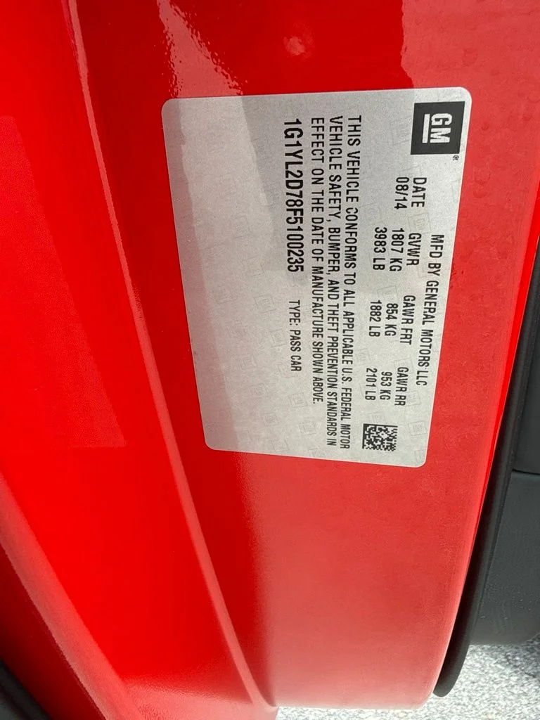 Used 2015 Torch Red Chevrolet Stingray Z51 image 17