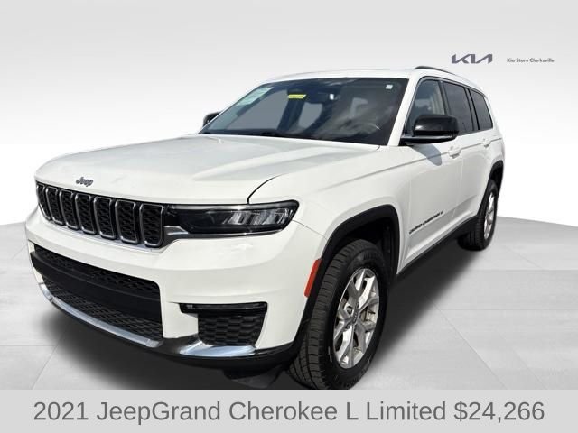 Used 2021 Bright White Clearcoat Jeep Limited image 4