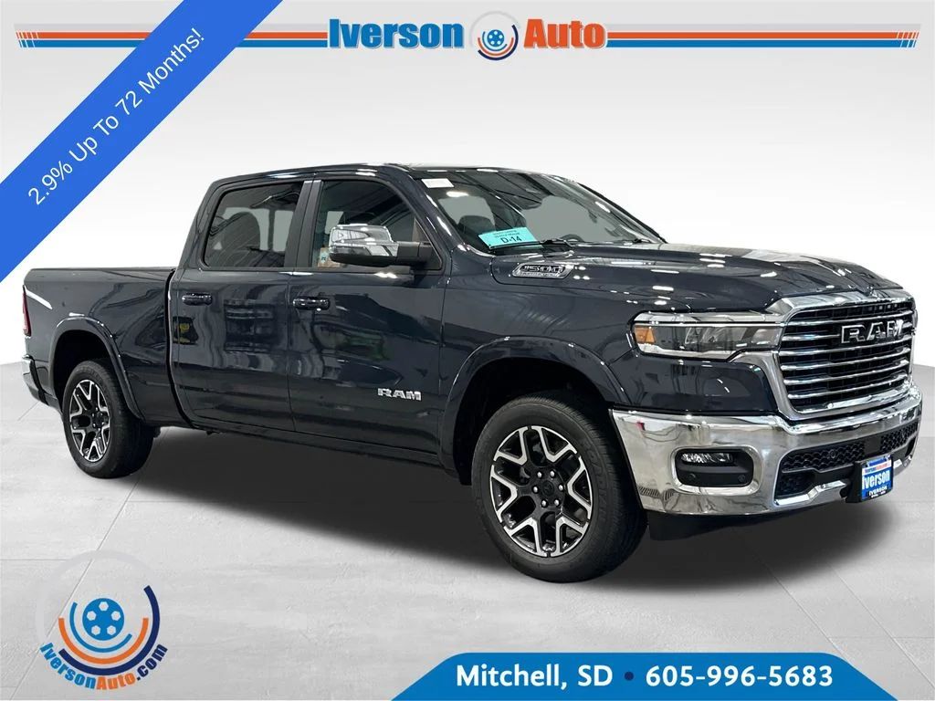 New 2026 Forged Blue Metallic Exterior Paint RAM Laramie image 1