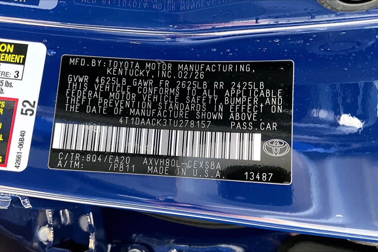 Certified Used 2026 Reservoir Blue Toyota SE image 35