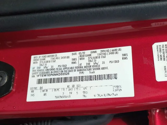 Used 2022 Red Ford XLT image 36