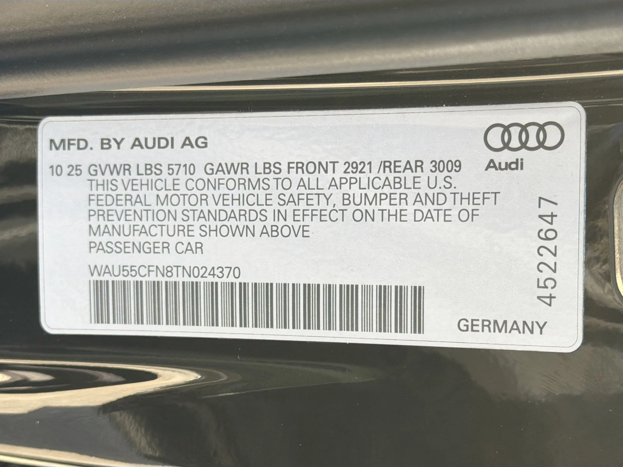 New 2026 Mythos Black Metallic Audi Premium Plus image 41