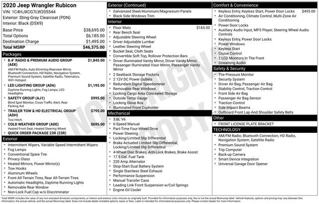 Used 2020 Gray Jeep Rubicon image 7