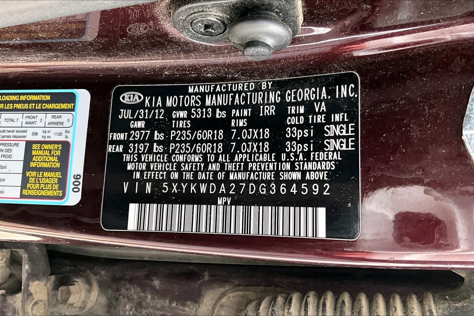 Used 2013 Dark Cherry Kia SX image 34
