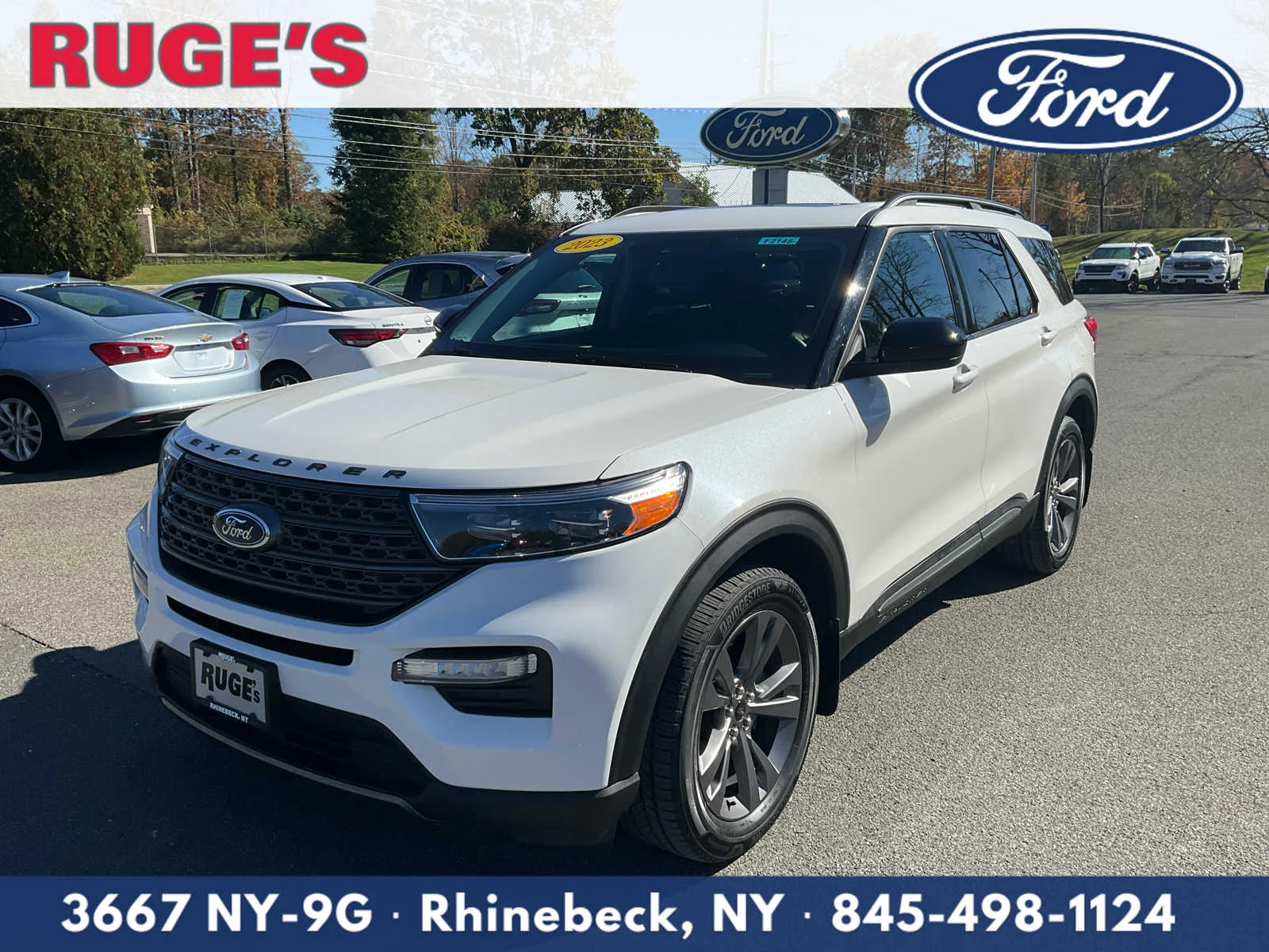Used 2023 Star White Metallic Tri-Coat Ford XLT image 7