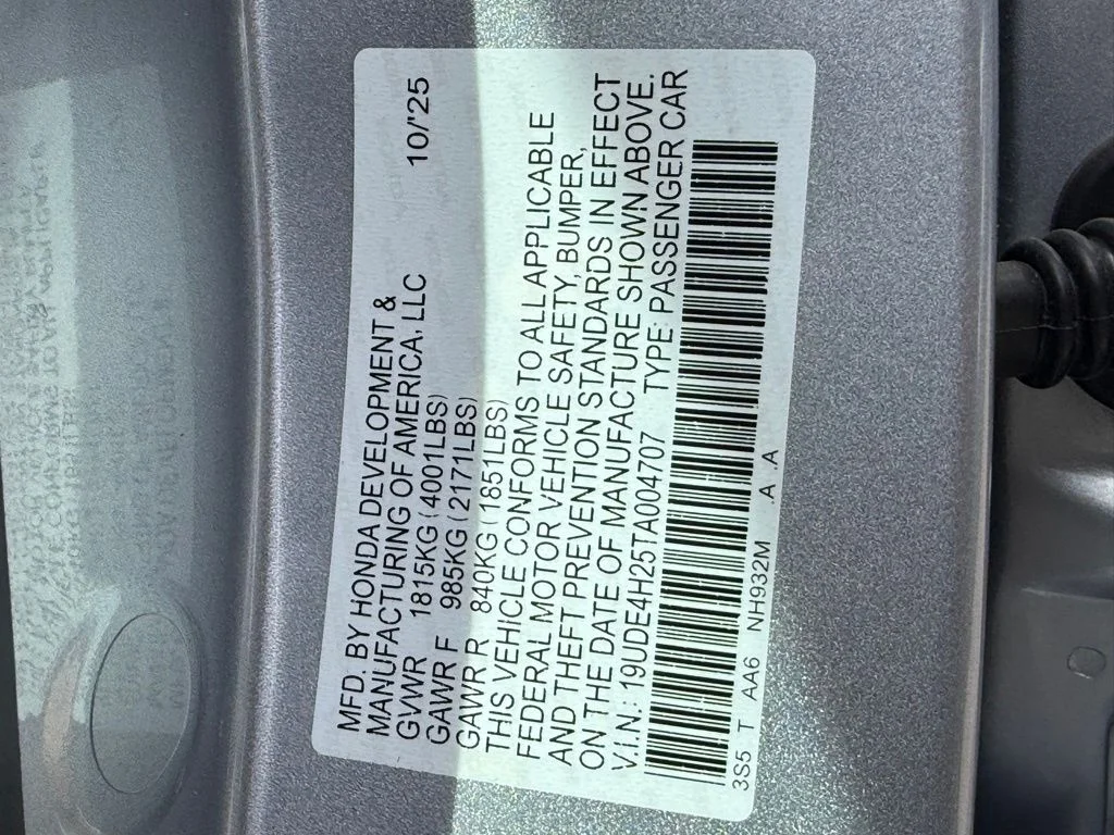 Certified Used 2026 Solar Silver Metallic Acura Base image 28