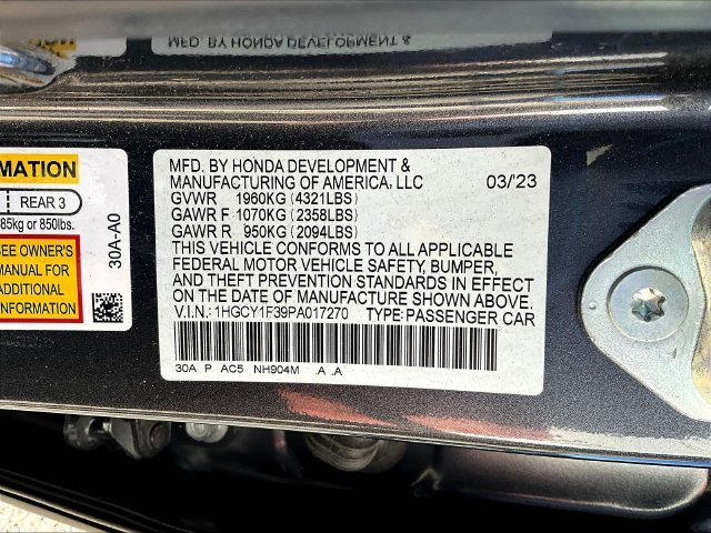 Used 2023 Blue Honda EX image 9