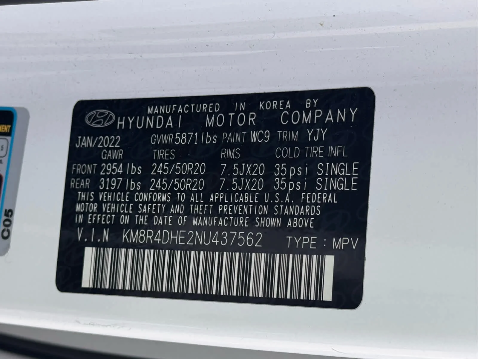 Used 2022 Hyper White Hyundai SEL image 25