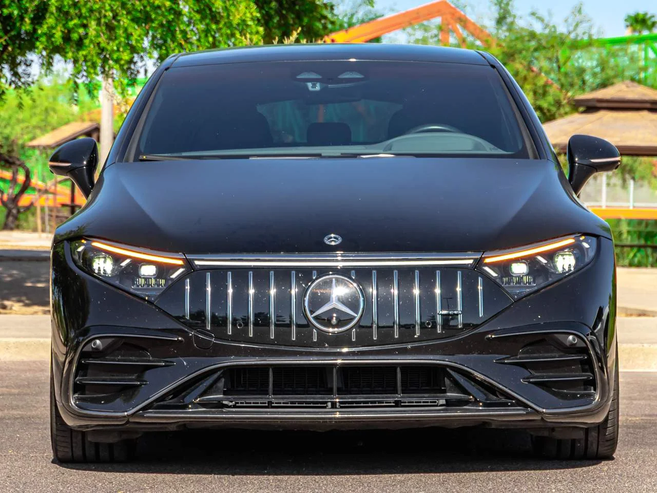 Used 2022 Obsidian Black Metallic Mercedes-Benz AMG® EQS image 7