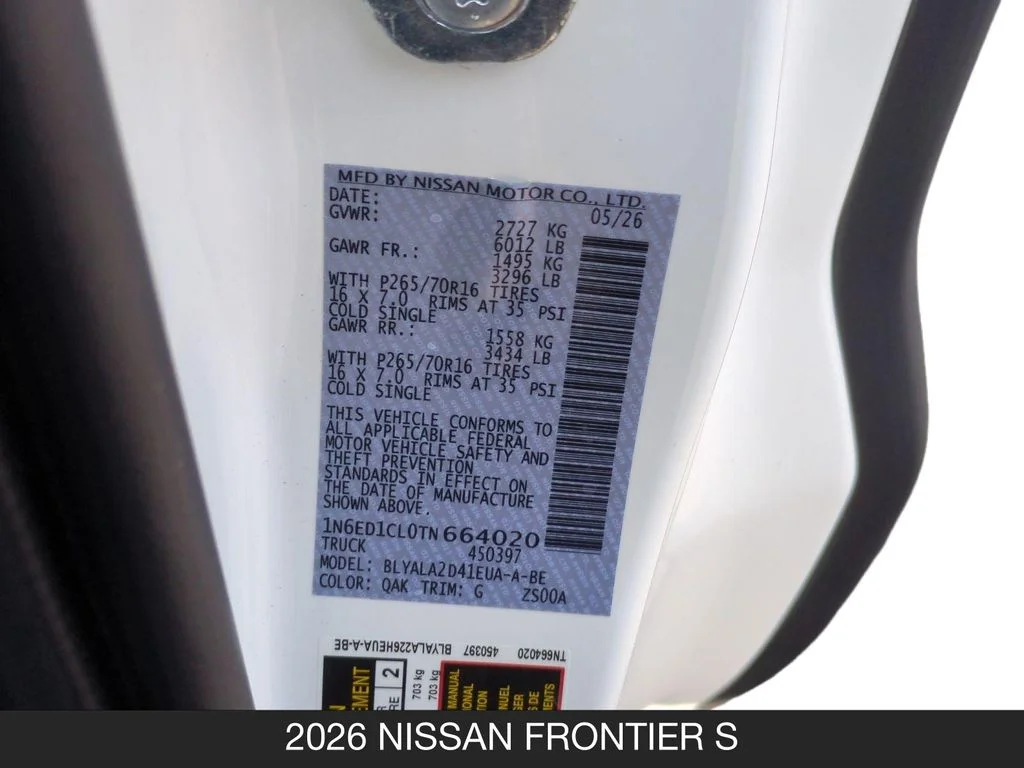 New 2026 White Nissan S image 25