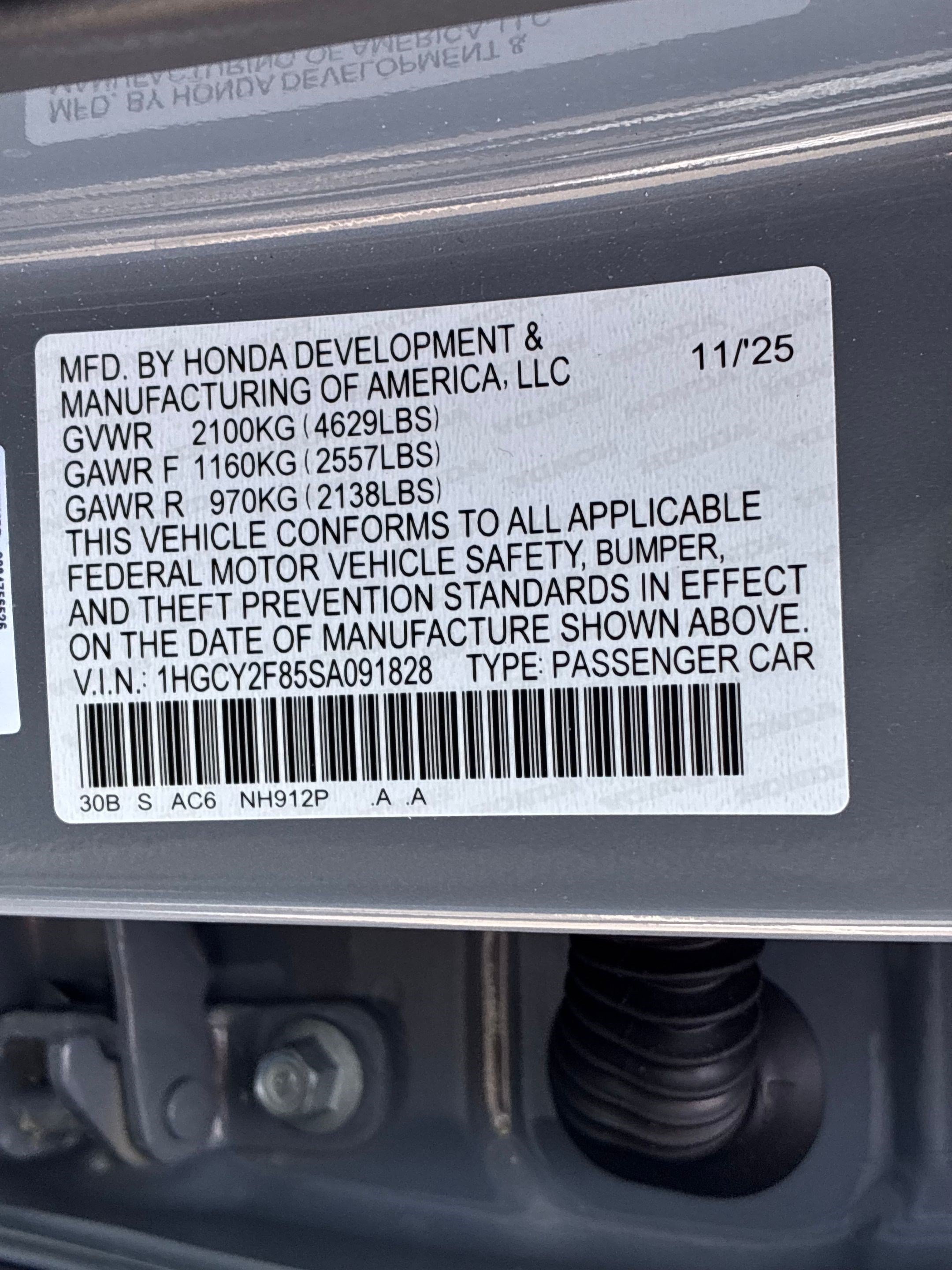 Certified Used 2025 Urban Gray Pearl Honda HYBRID TOURING image 35