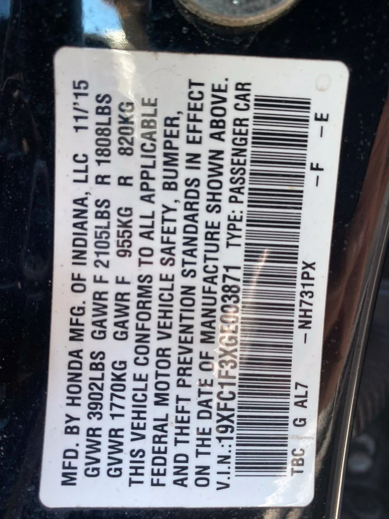 Used 2016 Black Honda EX-T image 31