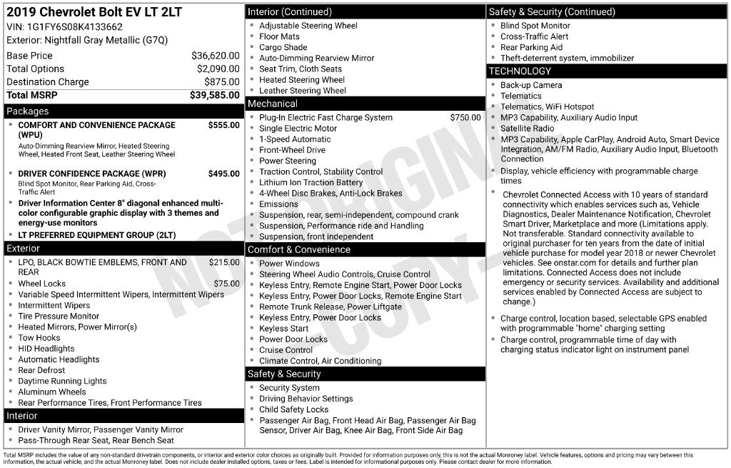 Used 2019 Gray Chevrolet LT image 2