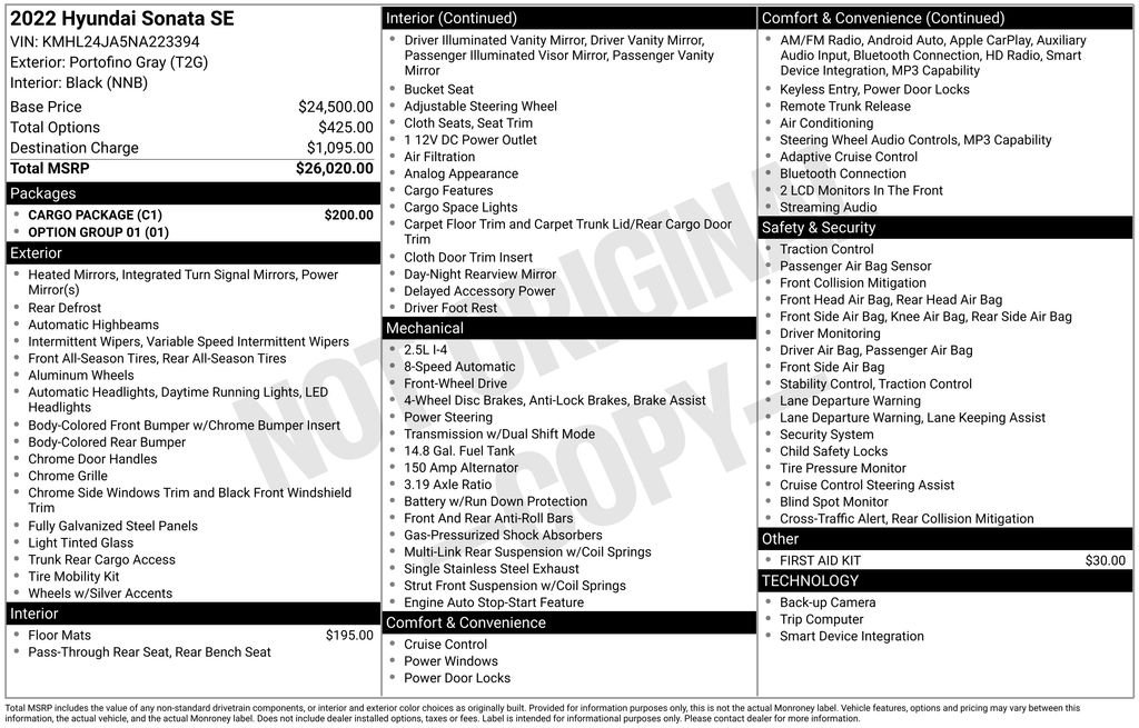 Certified Used 2022 Gray Hyundai SE image 3