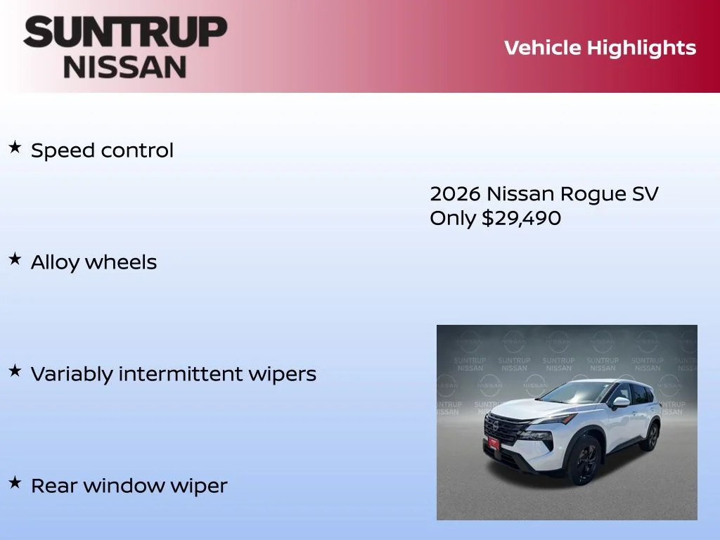 New 2026 White Nissan SV image 30