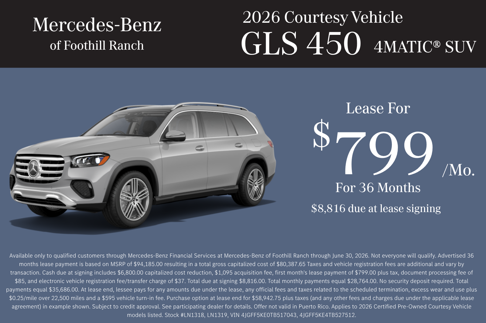 Certified Used 2026 Black Mercedes-Benz GLS 450 image 5