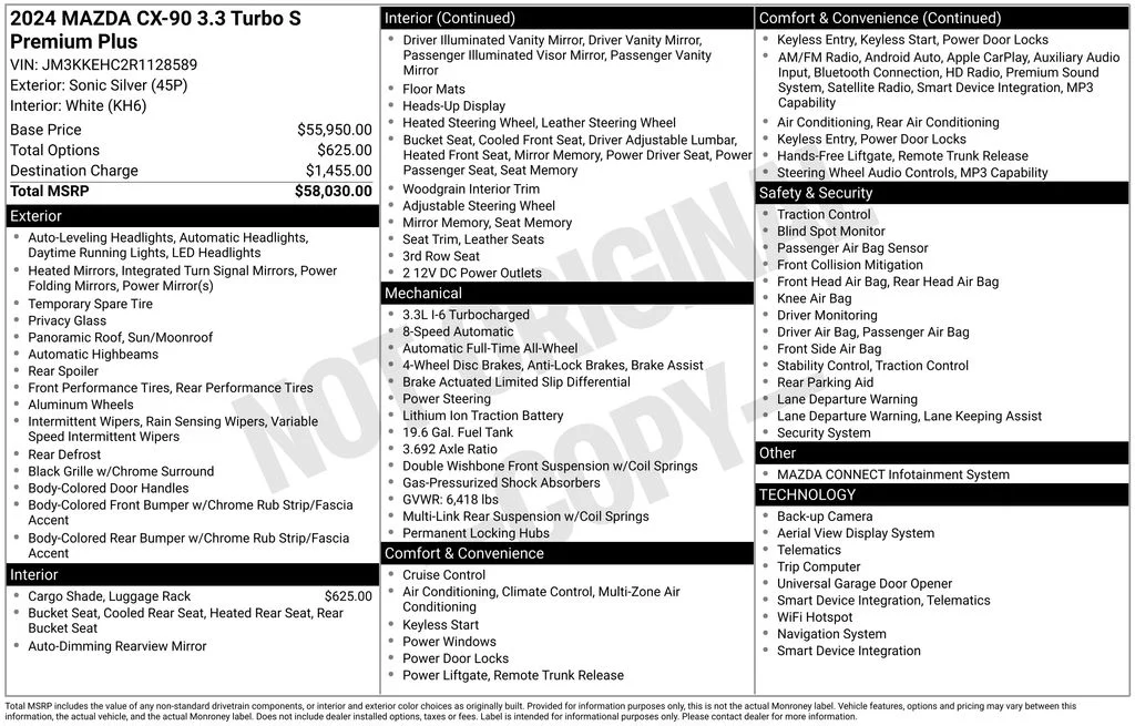 Used 2024 Silver Mazda 3.3 Turbo S Premium Plus image 21