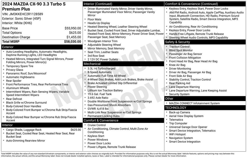 Used 2024 Sonic Silver Metallic Mazda 3.3 Turbo S Premium Plus image 21
