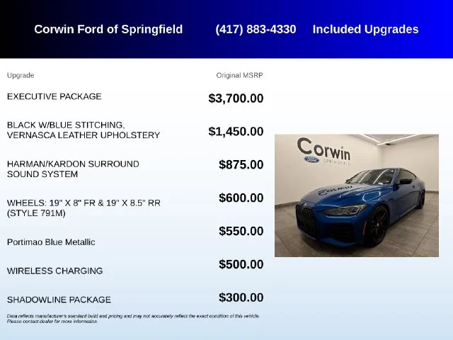 Used 2021 Portimao Blue Metallic BMW M440i xDrive image 5