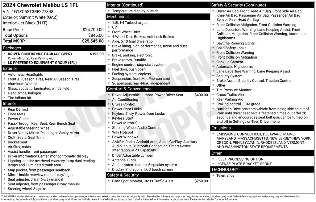 Used 2024 White Chevrolet LS image 17