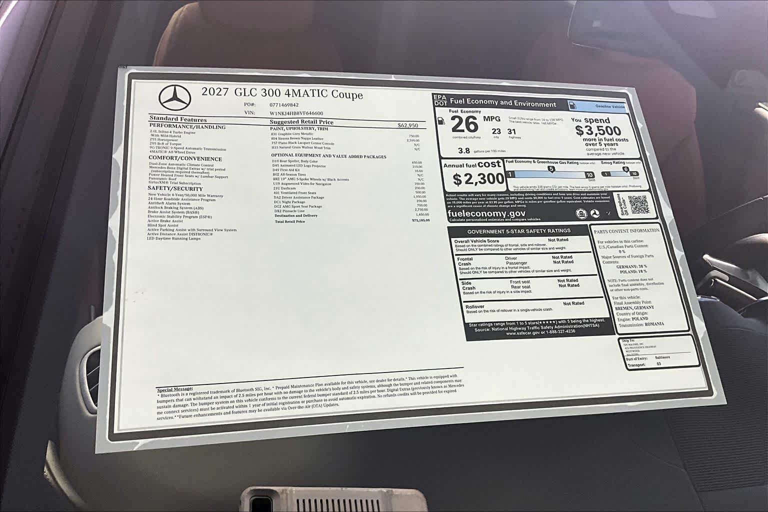 New 2027 Graphite Grey Metallic Mercedes-Benz GLC 300 image 18