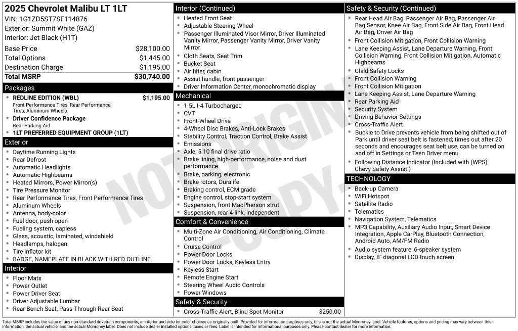 2025 Chevrolet Malibu 1LT - Photo 11