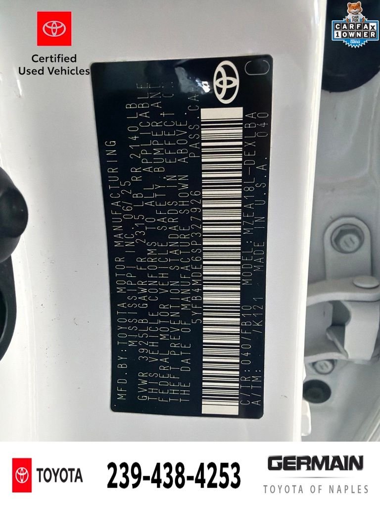 Used 2025 White Toyota LE image 19