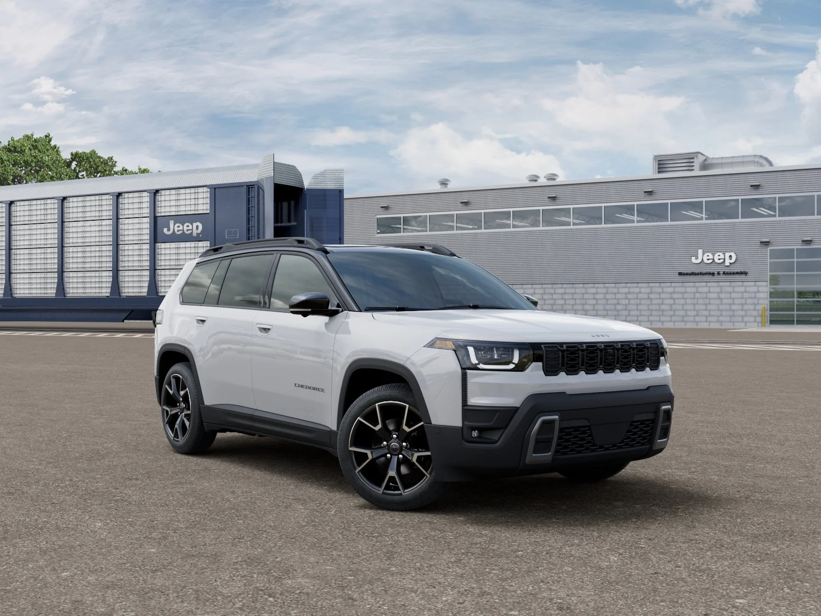 New 2026 Bright White Clear-Coat Exterior Paint Jeep Overland image 3