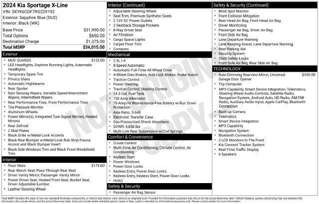 Used 2024 Blue Kia X-Line image 2