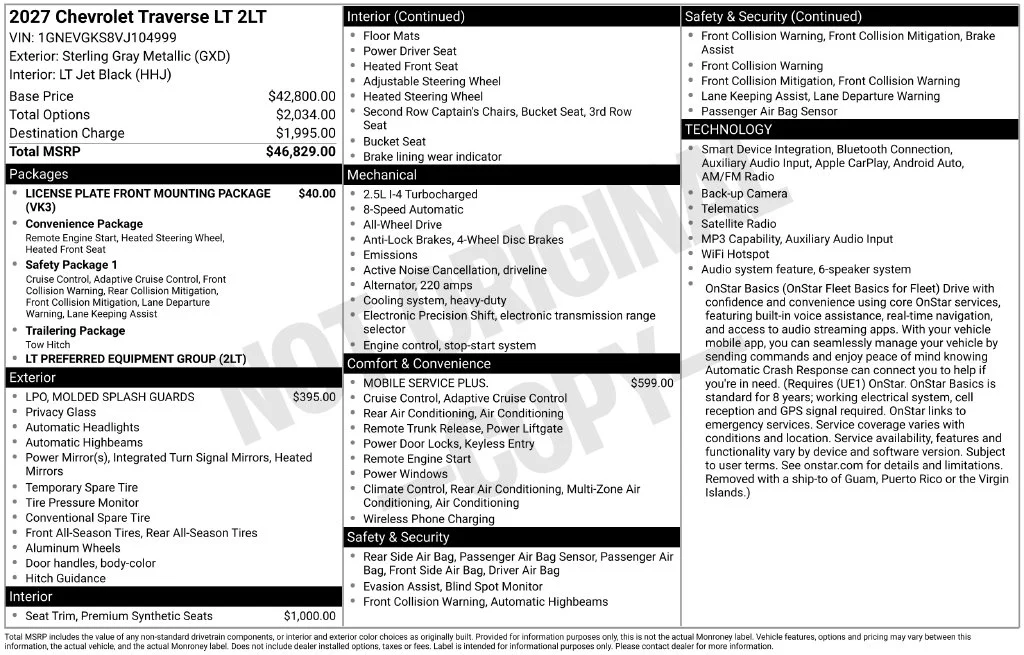New 2027 Gray Chevrolet LT image 6