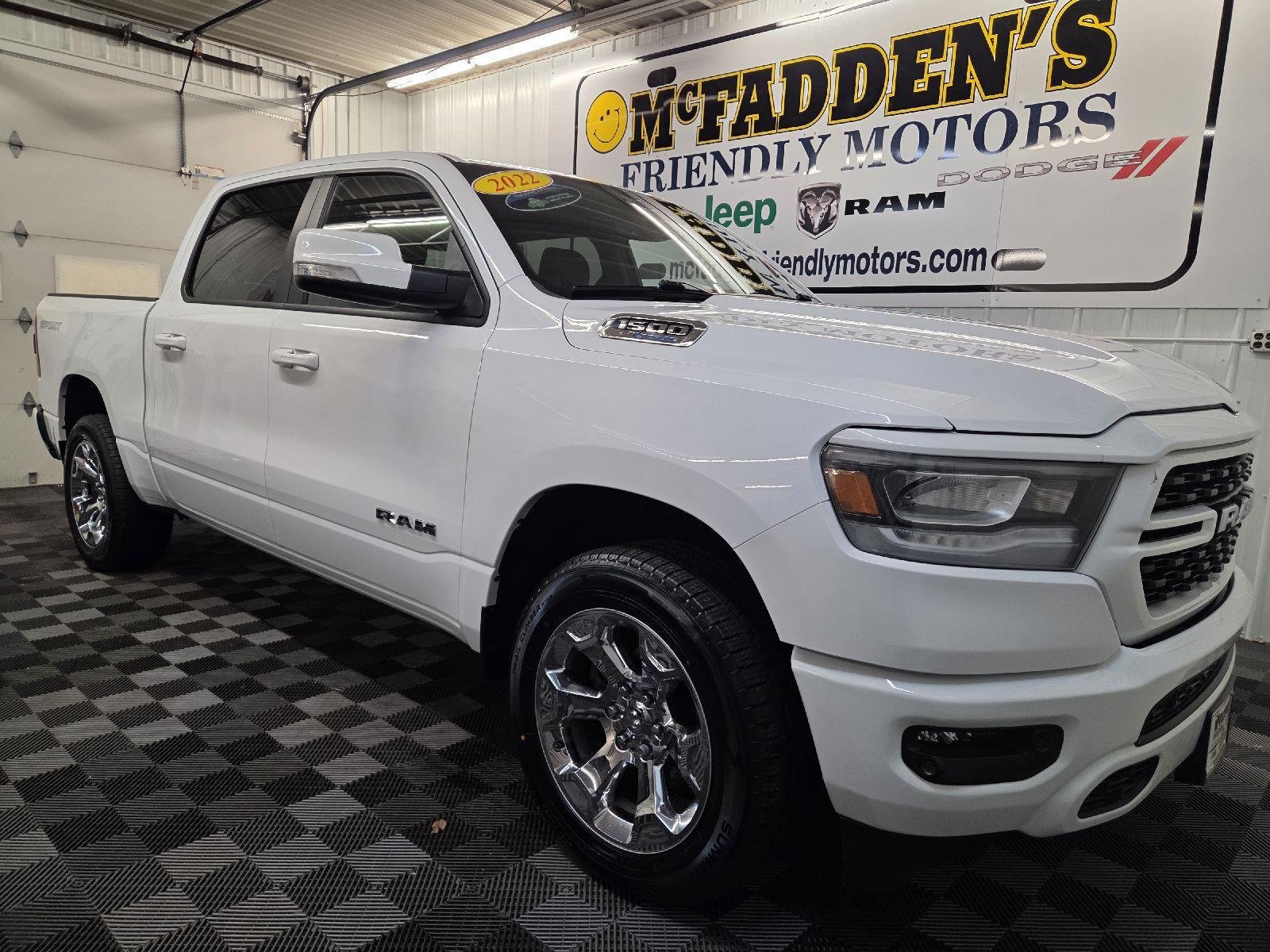 Used 2022 Bright White Clearcoat Ram Big Horn image 3