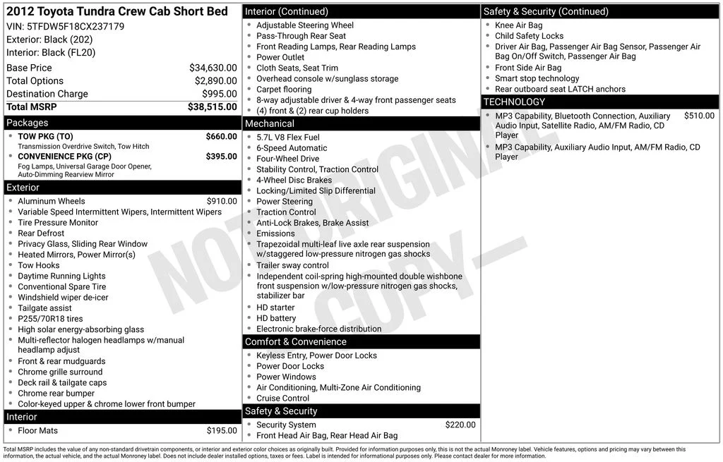 Used 2012 Black Toyota Grade image 8