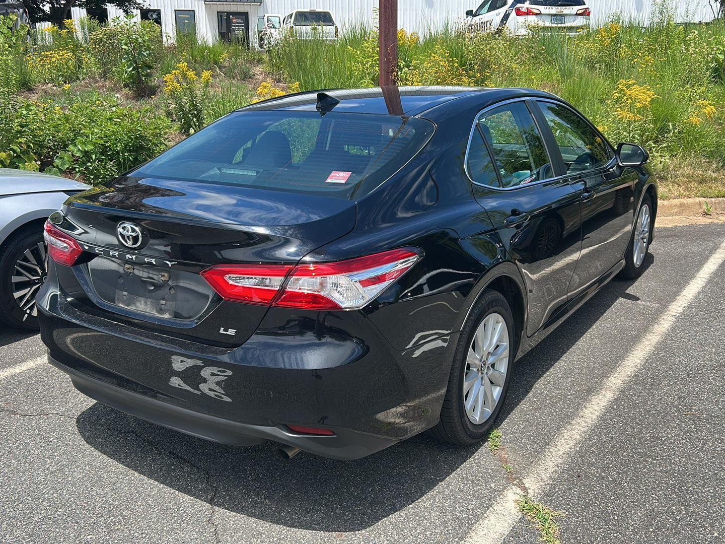 Used 2020 Midnight Black Metallic Toyota LE image 3