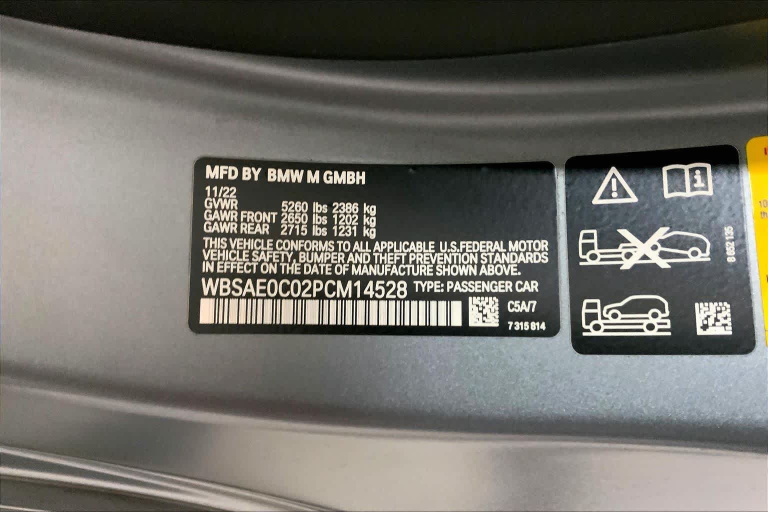 Used 2023 Frozen Pure Grey Metallic BMW Competition image 36