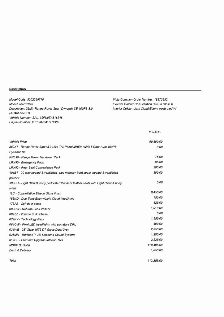 2026 LAND ROVER RANGE ROVER SPORT - Image 2