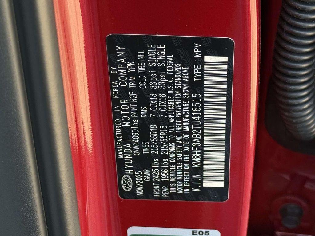 New 2026 Ultimate Red Metallic Hyundai SEL Sport FWD image 32