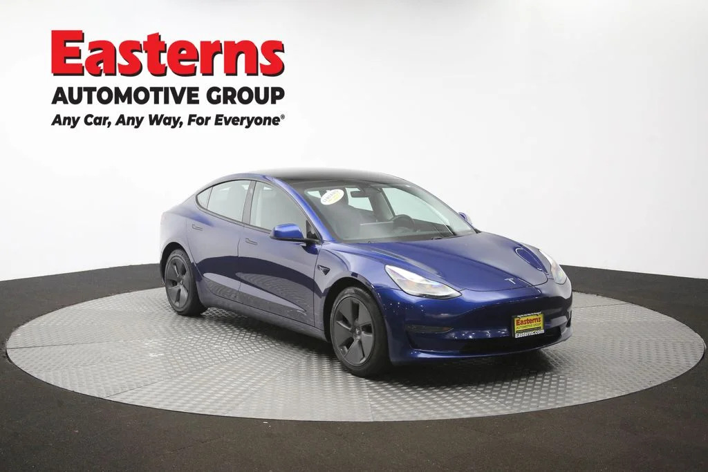 Used 2021 Blue Tesla Standard Range Plus image 44