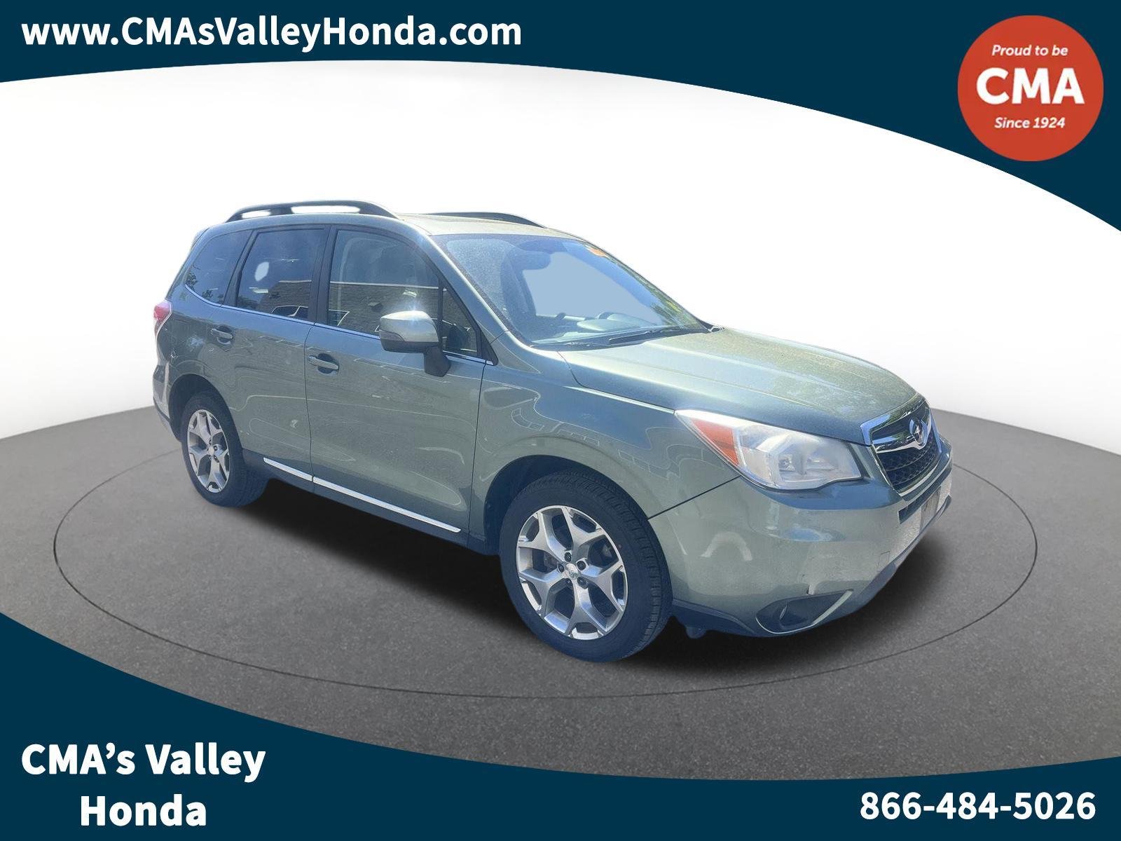 Used 2015 Jasmine Green Metallic Subaru 2.5i Touring image 1