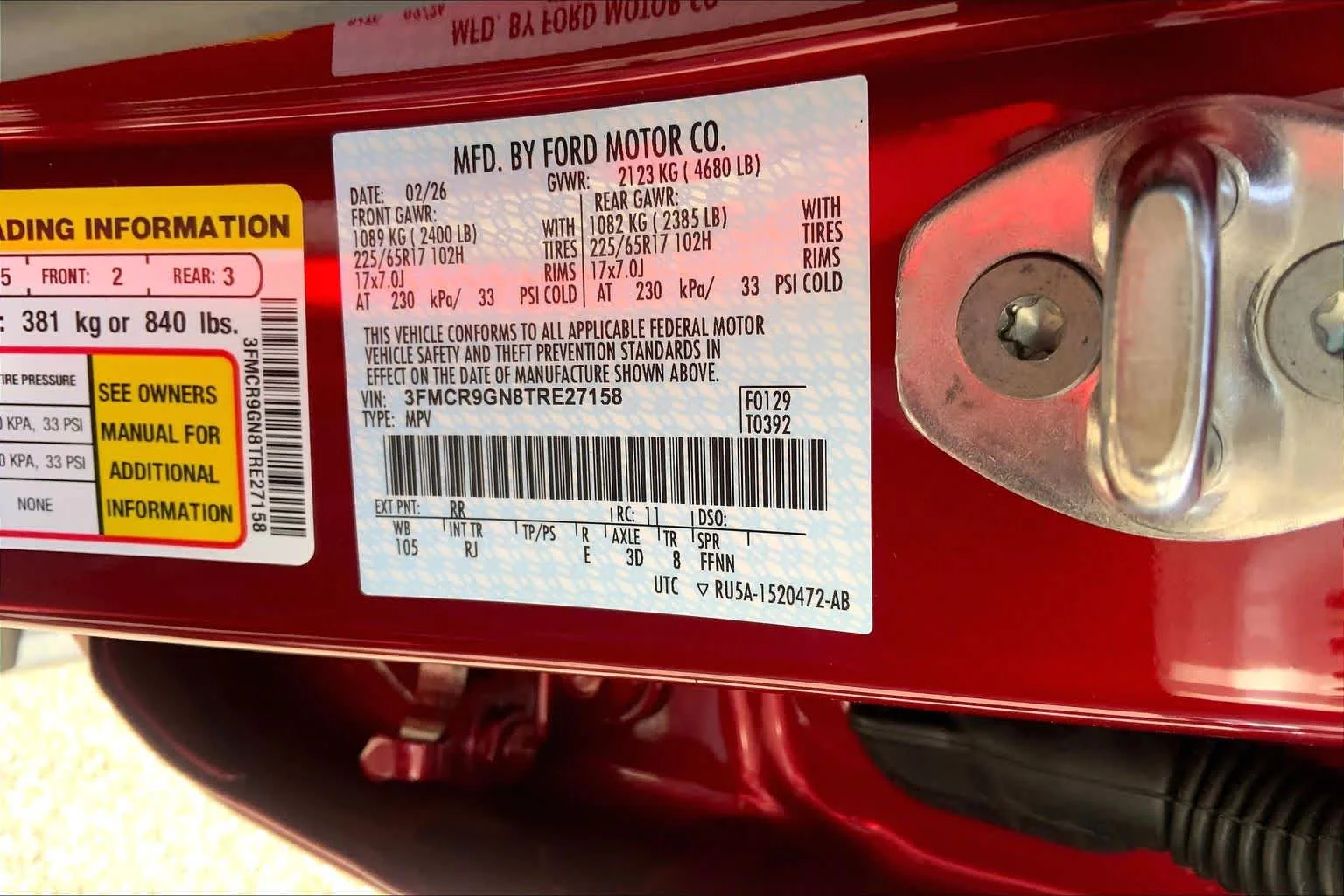 New 2026 Ruby Red Metallic Tinted Clearcoat Ford Heritage image 12