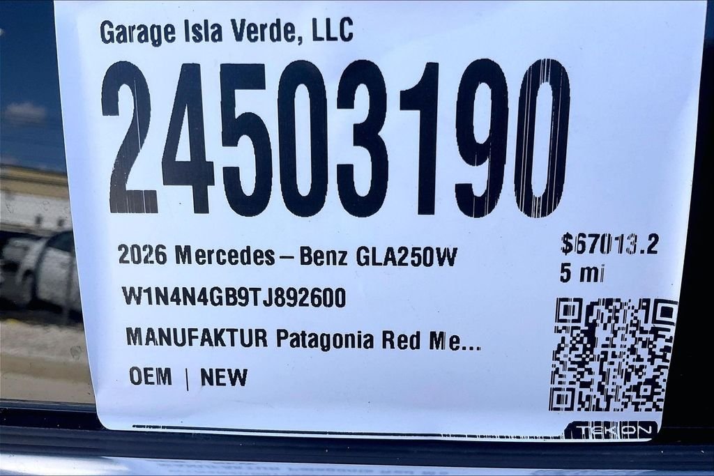 New 2026 MANUFAKTUR Patagonia Red Metallic Mercedes-Benz GLA 250 image 13