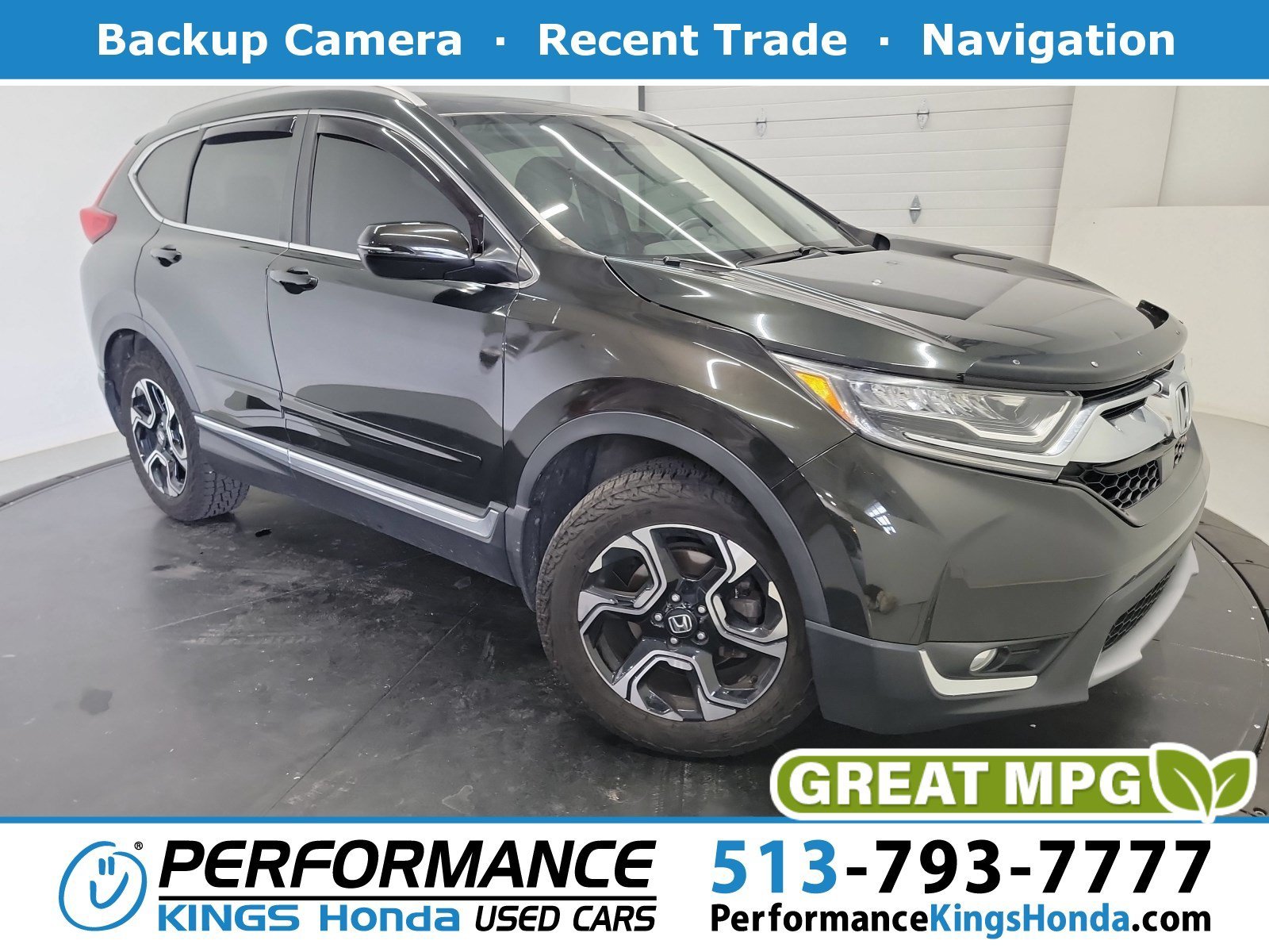 Used 2017 Crystal Black Pearl Honda Touring image 1