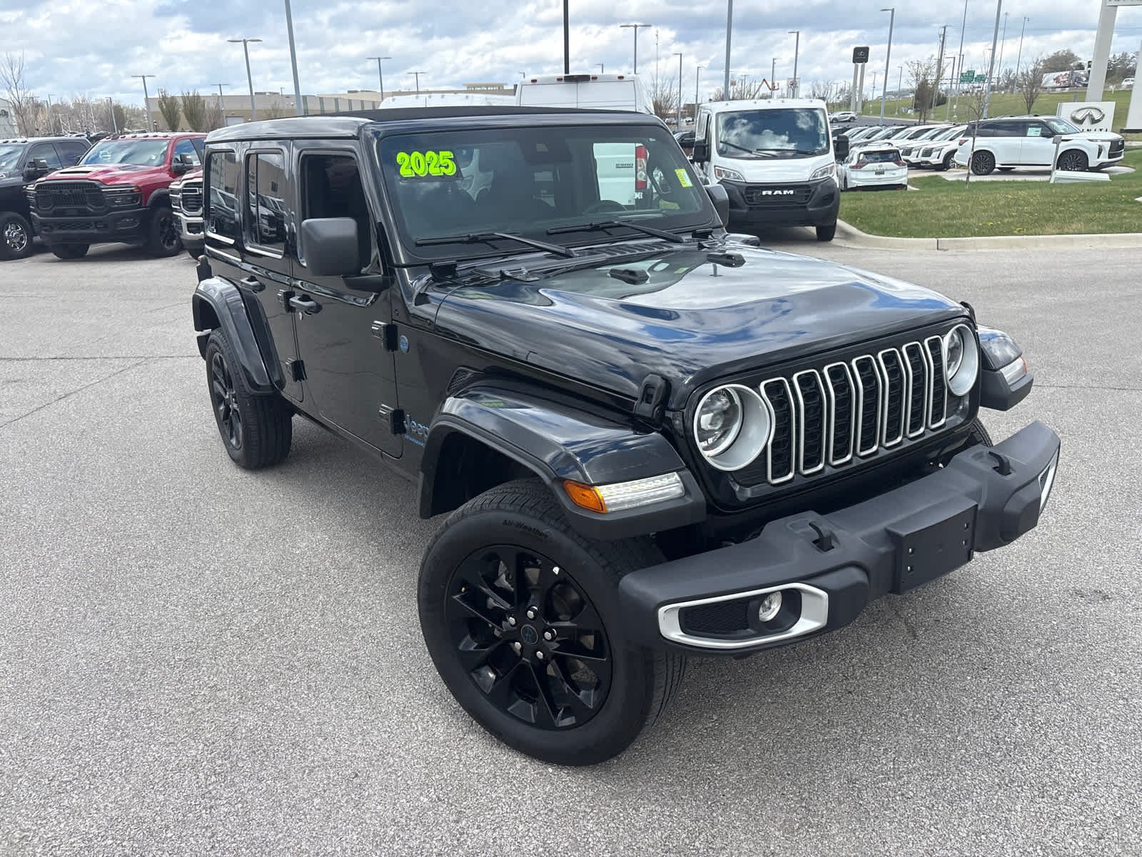 Used 2025 Jeep Wrangler 4xe Sahara 4XE with VIN 1C4RJXP62SW586238 for sale in Kansas City