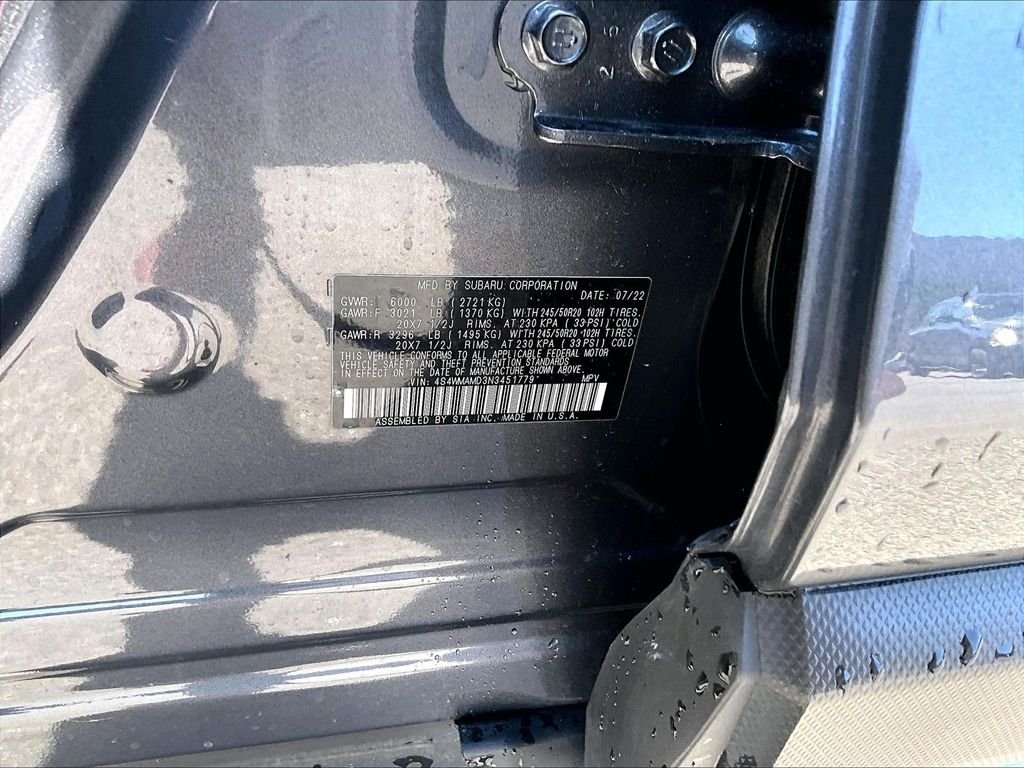 Used 2022 Magnetite Gray Metallic Subaru Limited image 34