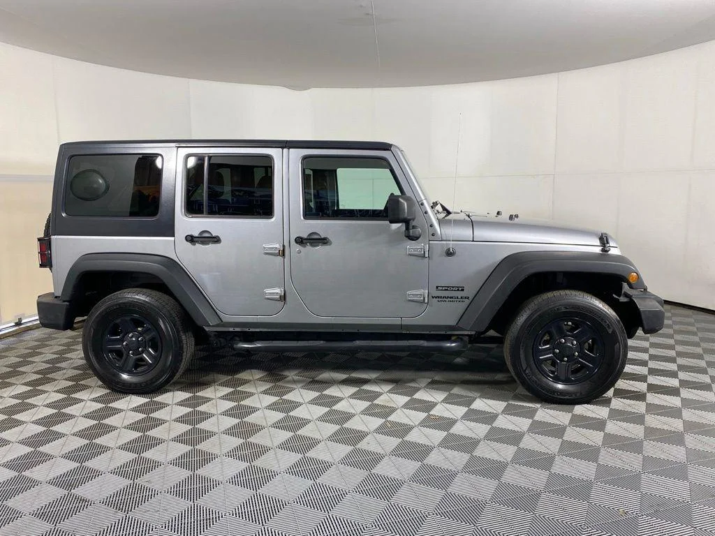 Used 2016 Billet Silver Metallic Clearco Jeep Unlimited Sport image 2