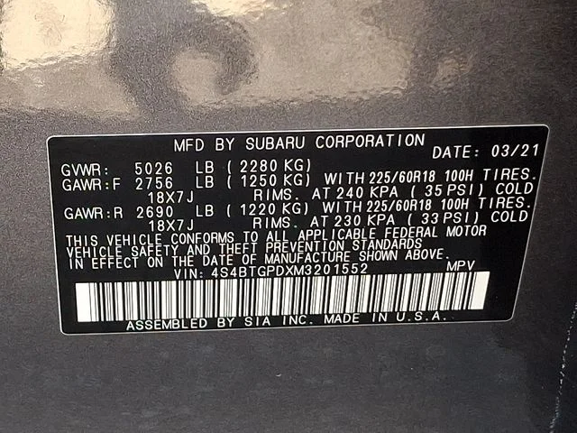 Used 2021 Gray Subaru Touring XT image 28