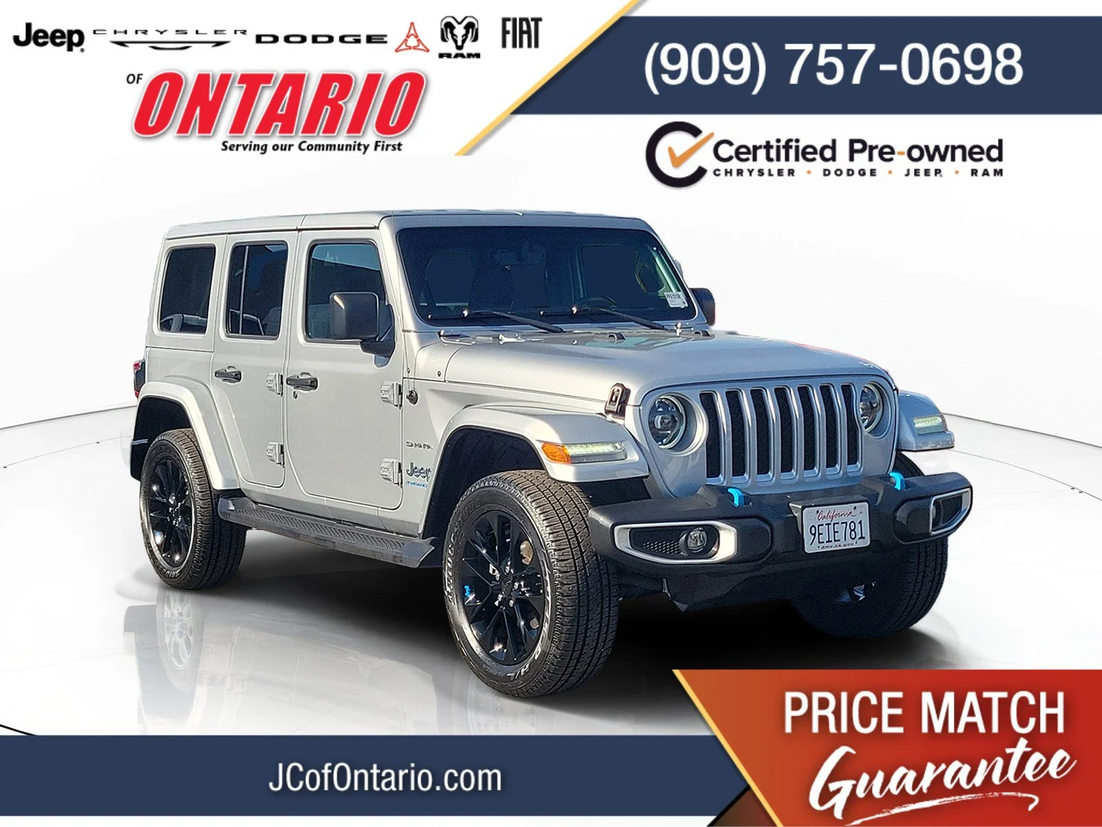 Certified Used 2023 Silver Jeep Sahara 4xe image 1