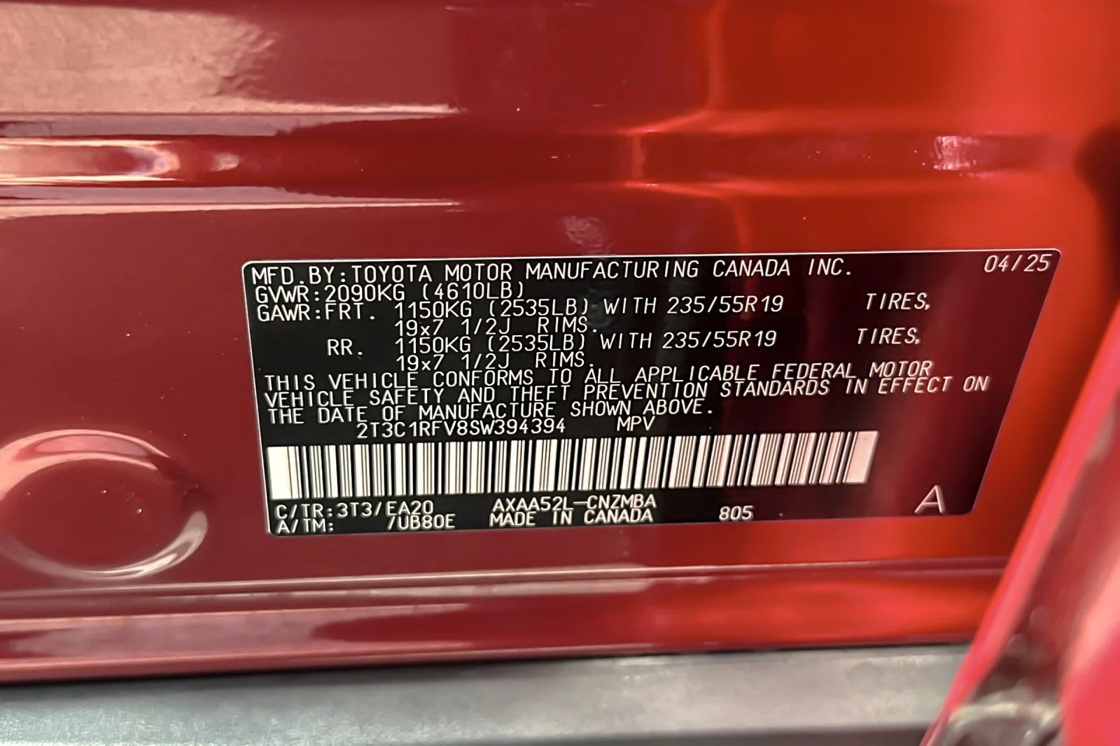 Certified Used 2025 Ruby Flare Pearl Toyota XLE Premium image 27