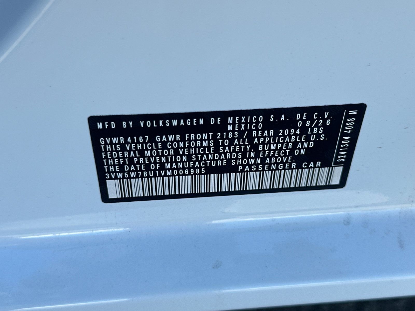 New 2027 Pure White Volkswagen 1.5T S image 26